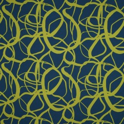 Tissu Polyester - Magnolia stretch abstract petrol