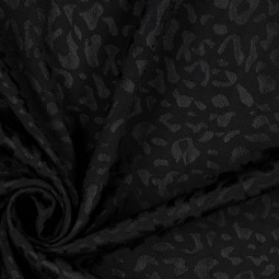 Tissu Viscose - Jacquard animal skin black