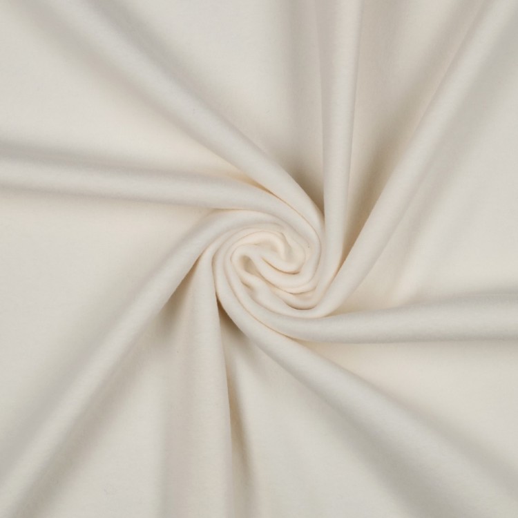 Tissu polaire chiné écru de coton biologique