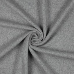 Tissu polaire chiné gris clair de coton biologique
