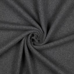 Tissu polaire chiné gris foncé de coton biologique