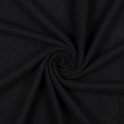 Tissu polaire chiné noir de coton biologique