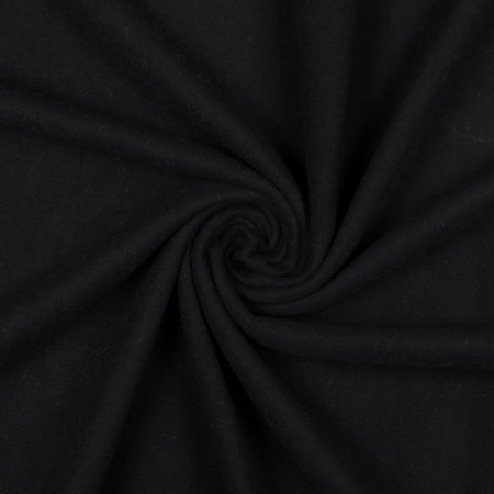 Tissu polaire chiné noir de coton biologique