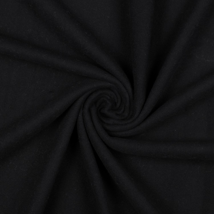 Tissu polaire chiné noir de coton biologique