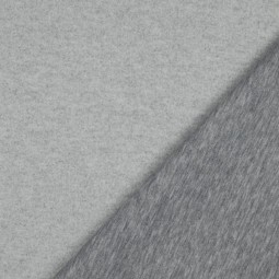 Tissu maille polyester - Knitted gris clair