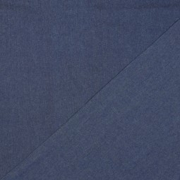 Tissu gabardine - Jean lavé bleu foncé