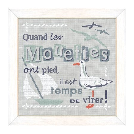 Fiche de broderie Lilipoints : Mouettes