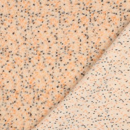 Tissu sherpa -  Moucheté beige