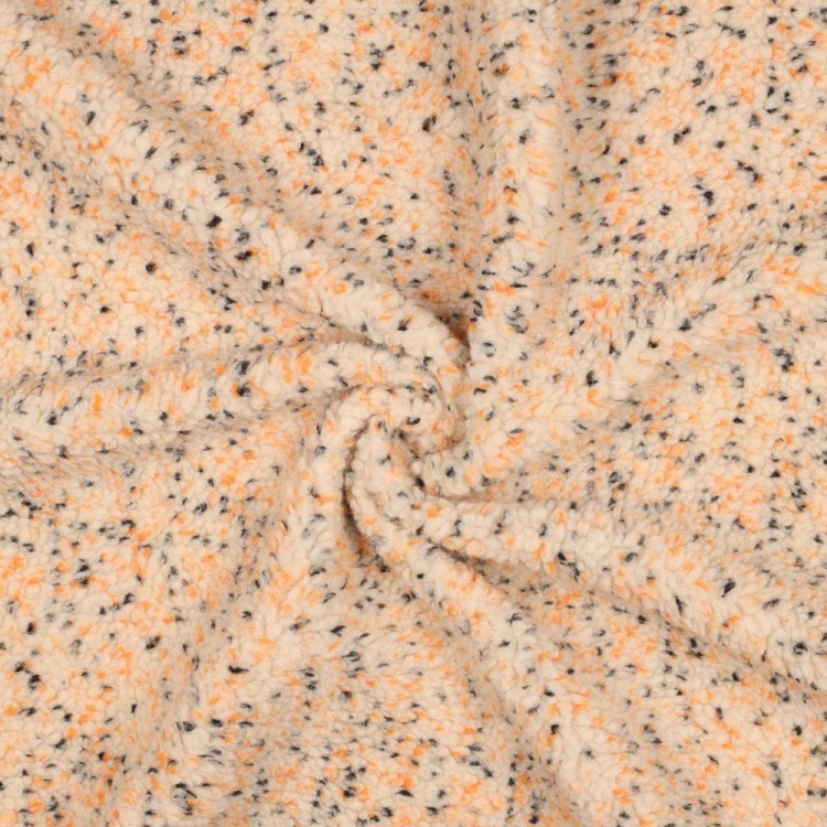 Tissu sherpa -  Moucheté beige