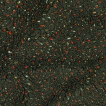 Tissu sherpa - Moucheté vert armé