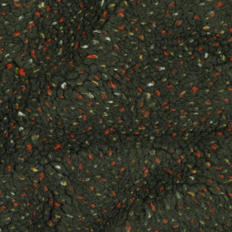 Tissu sherpa - Moucheté vert armé