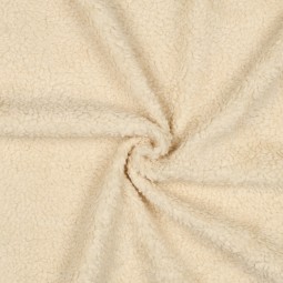 Tissu sherpa coton - Beige