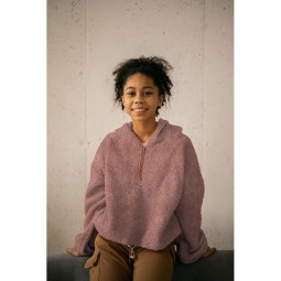 Tissu sherpa coton - Beige