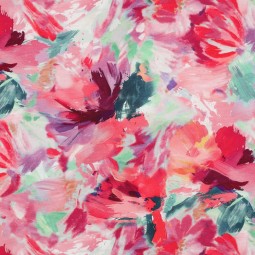 Tissu jersey sweat French Terry - Digital flowers