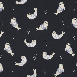 Tissu jersey - Seals navy