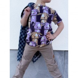 Tissu jersey paillettes - Dog dark green