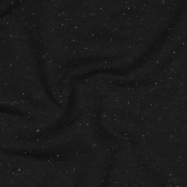 Tissu jersey sweat - Noir moucheté