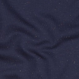 Tissu jersey sweat - Marine moucheté