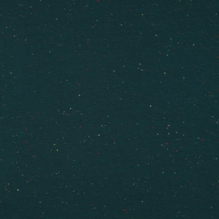 Tissu jersey sweat - Bleu vert foncé moucheté