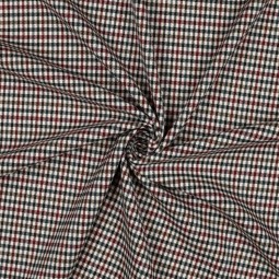 Tissu Polyester Viscose - Tartan petits carreaux