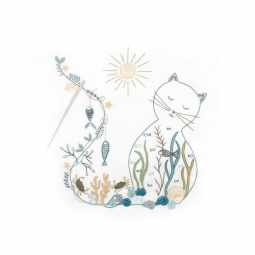 Kit de broderie - Un chat à la mer