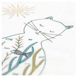 Kit de broderie - Un chat à la mer