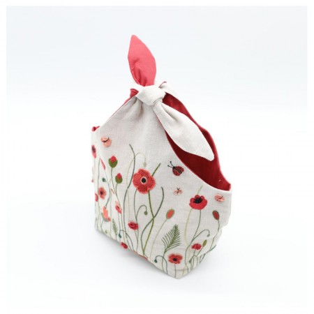 Kit de broderie - Sac coquelicots