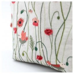 Kit de broderie - Sac coquelicots