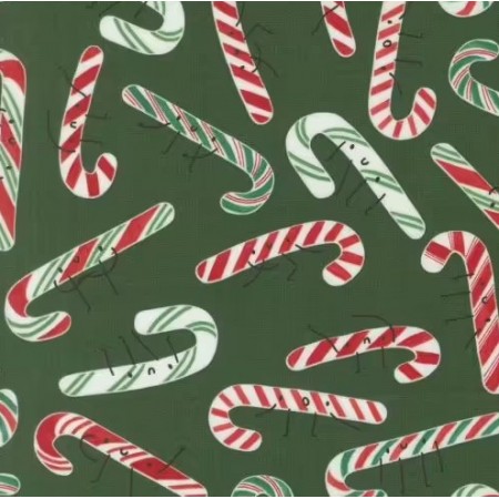 Tissu Lizzy House - Tiny Christmas - Pine dark green