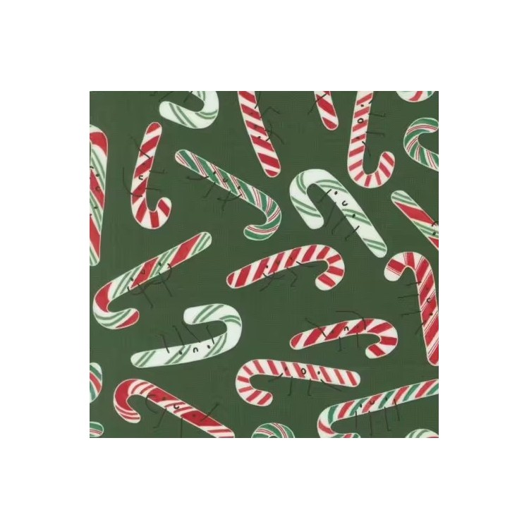 Tissu Lizzy House - Tiny Christmas - Pine dark green