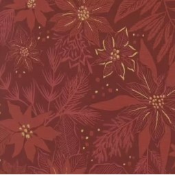 Tissu Fancy that design house - Old world yuletide - Crimson red