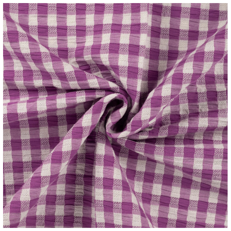 Tissu coton - Vichy ajouré Prune