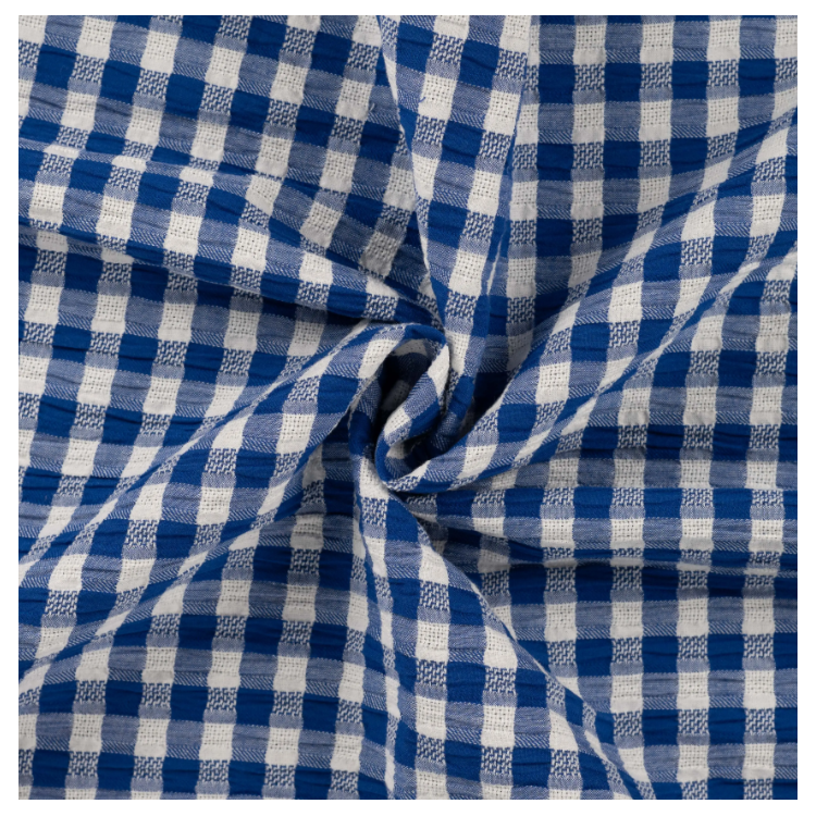 Tissu coton - Vichy ajouré Bleu marine