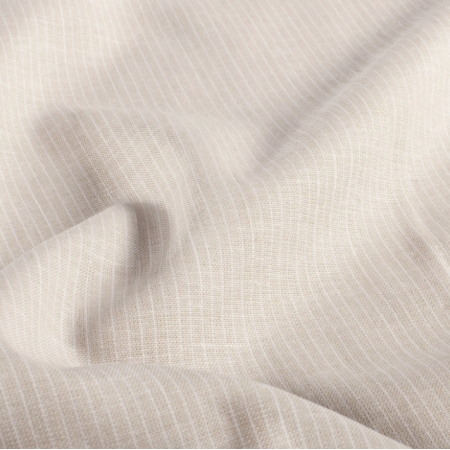 Tissu coton et lin - Chambray beige