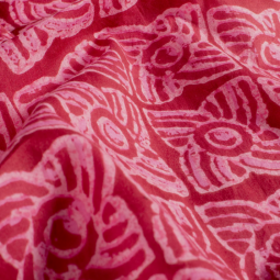 Tissu voile de coton - Abstrait fuchsia