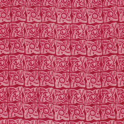 Tissu voile de coton - Abstrait fuchsia