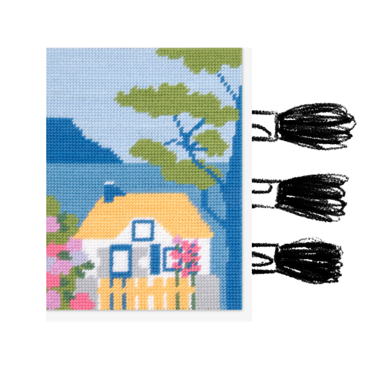 Kit de canevas DMC - La chaumière