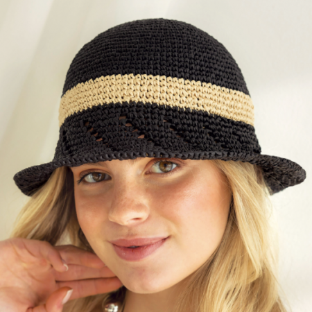 Kit de crochet - Chapeau Fès - Raffia Eco Vita