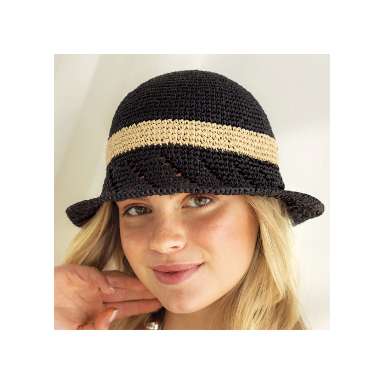 Kit de crochet - Chapeau Fès - Raffia Eco Vita
