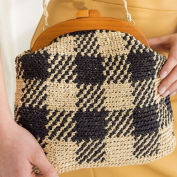 Kit de crochet - Sac vichy - Raffia Eco Vita