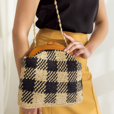 Kit de crochet - Sac vichy - Raffia Eco Vita