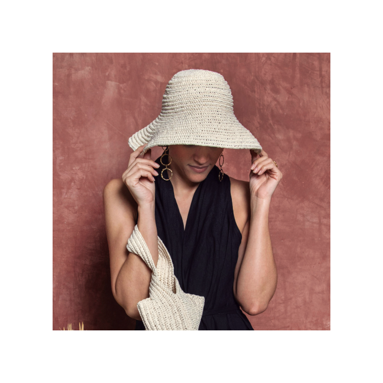 Kit de crochet - Chapeau Kyoto - Raffia Eco Vita