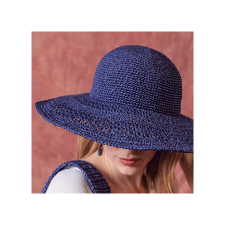 Kit de crochet - Chapeau Azur - Raffia Eco Vita