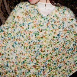 Kit de tricot - Poncho Maddy - Mosaic