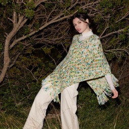 Kit de tricot - Poncho Maddy - Mosaic