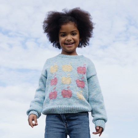 Kit de tricot - Pull pommes - Basic merino popcorn