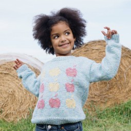 Kit de tricot - Pull pommes - Basic merino popcorn