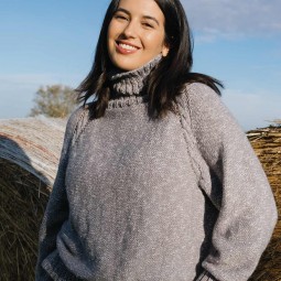 Kit de tricot - Pull top down - Basic merino popcorn