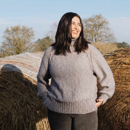 Kit de tricot - Pull top down - Basic merino popcorn