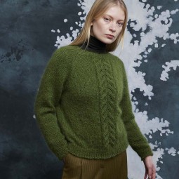 Kit de tricot - Pull Top down Temperance - Mohair luxe